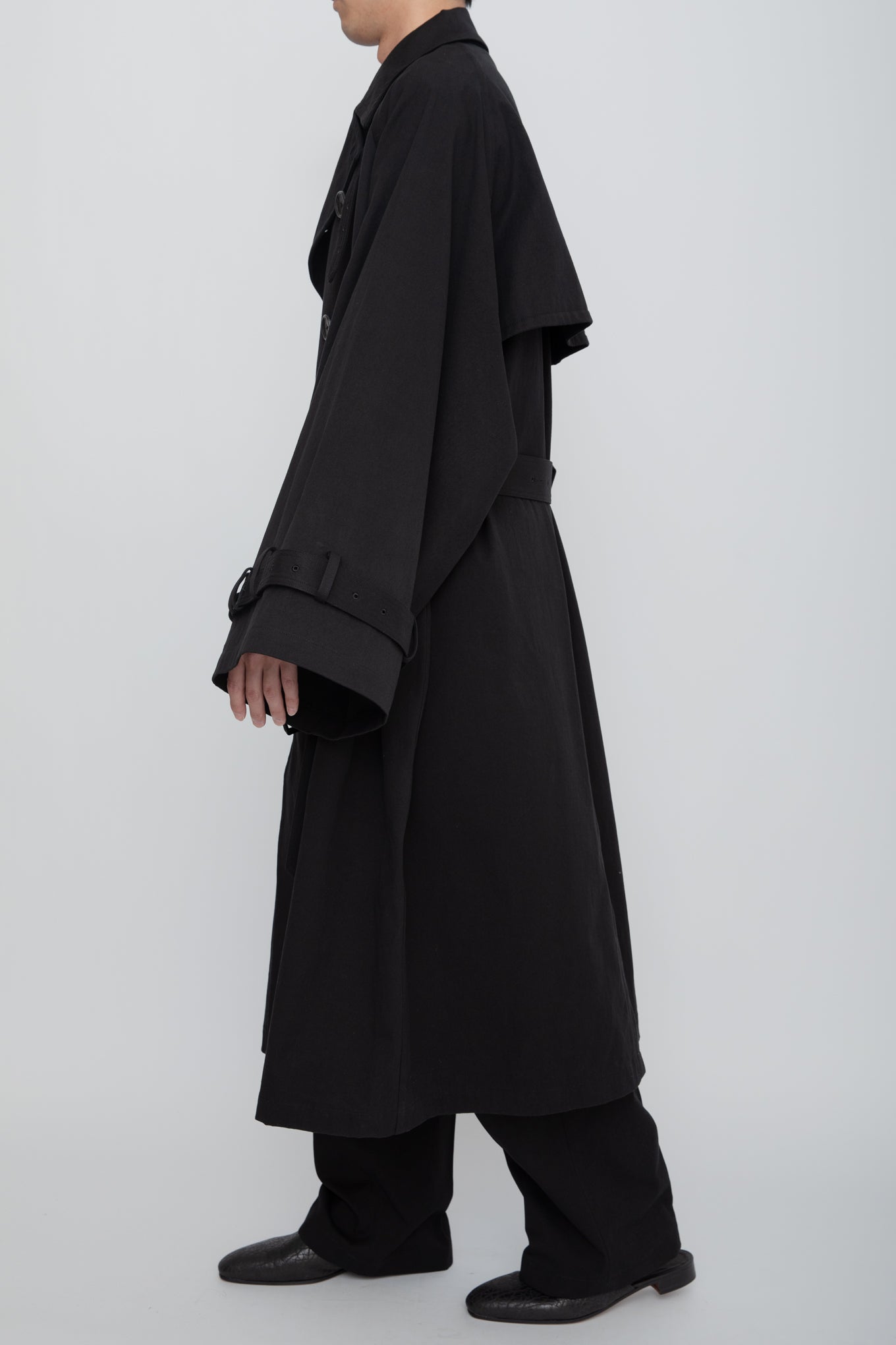 N-SLEEVE TRENCH COAT / BLACK