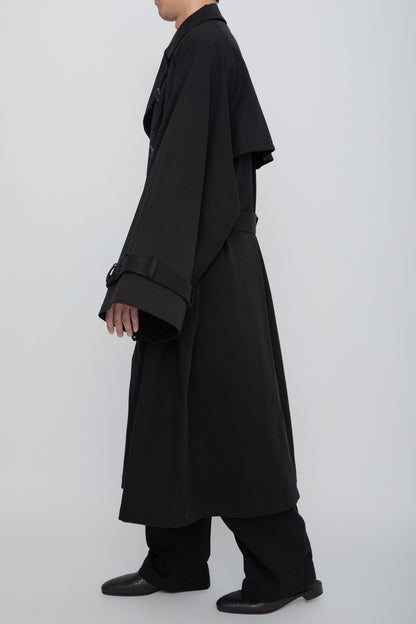 N-SLEEVE TRENCH COAT / BLACK