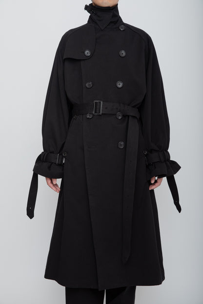 N-SLEEVE TRENCH COAT / BLACK