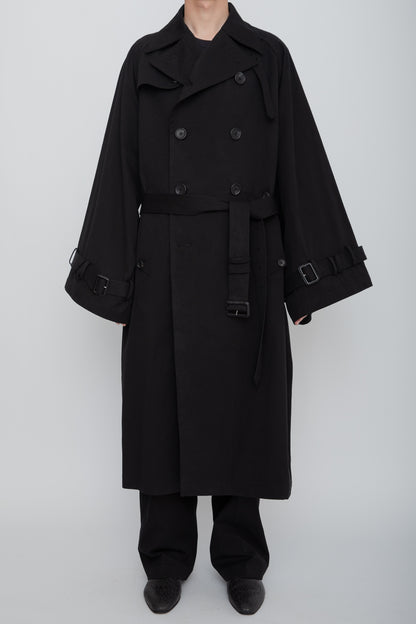N-SLEEVE TRENCH COAT / BLACK