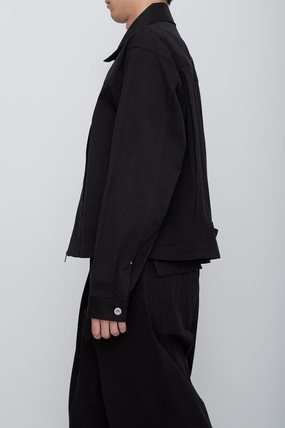 UTILITY TRUCKER JACKET / BLACK
