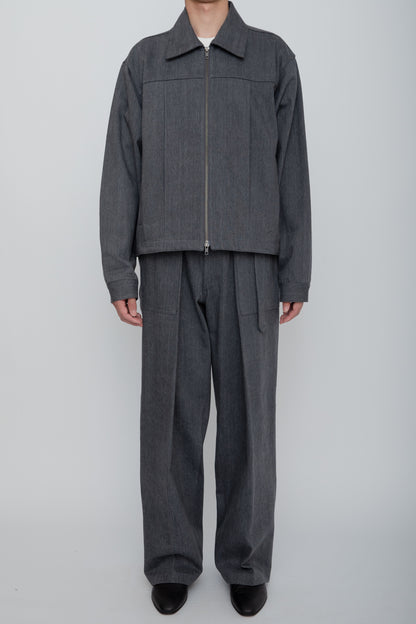 UTILITY TRUCKER JACKET / GRAY