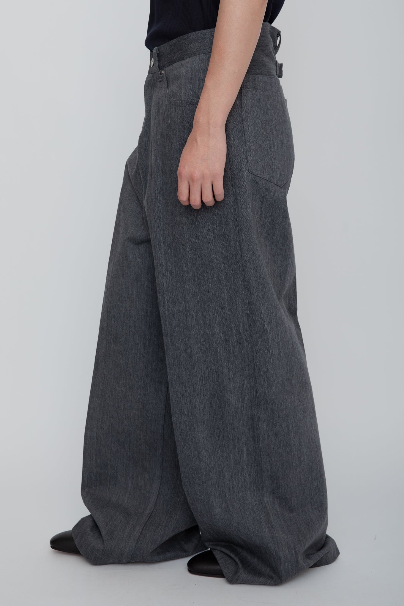5-POCKET HAKAMA TROUSERS / GRAY – RAINMAKER KYOTO