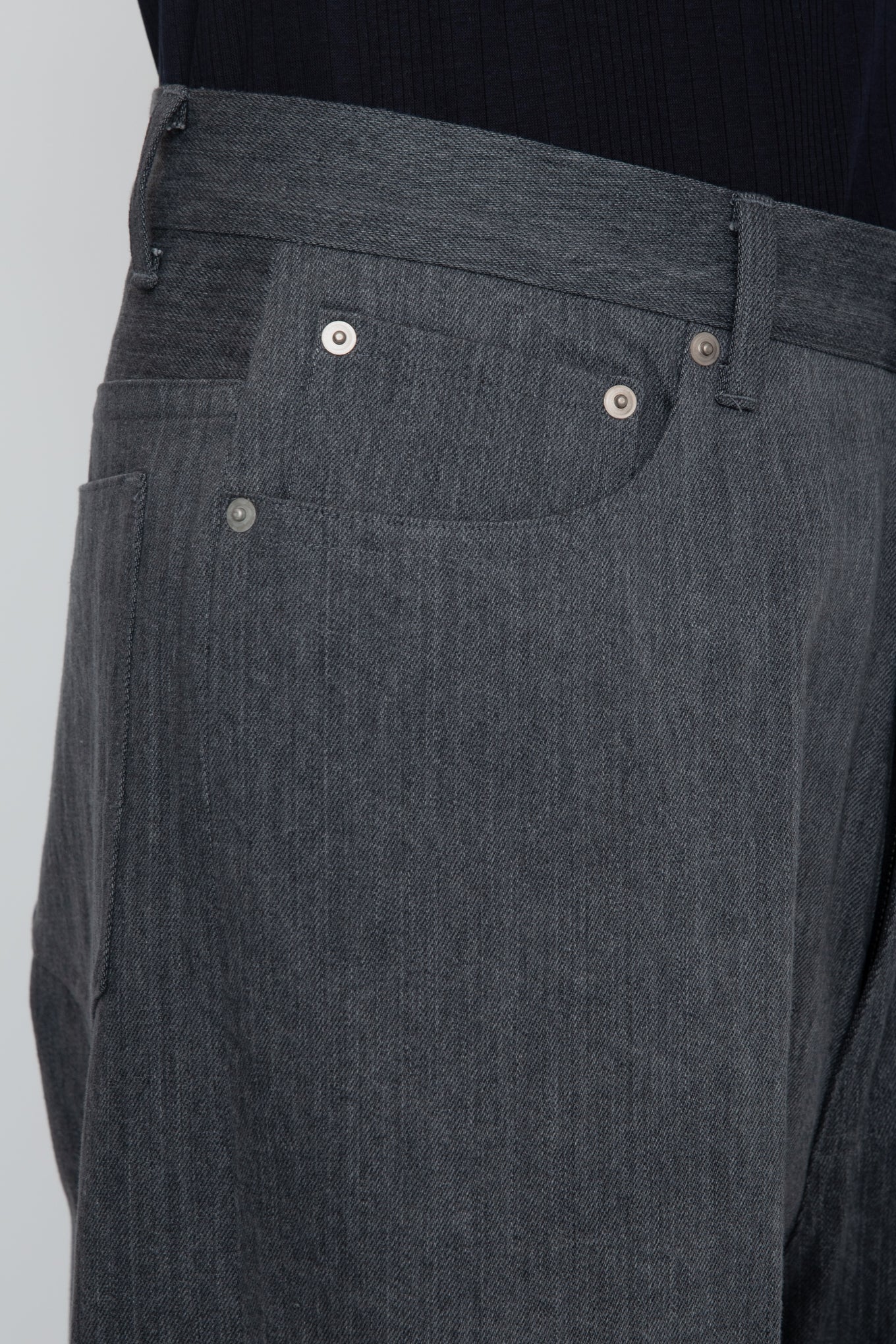 5-POCKET HAKAMA TROUSERS / GRAY – RAINMAKER KYOTO