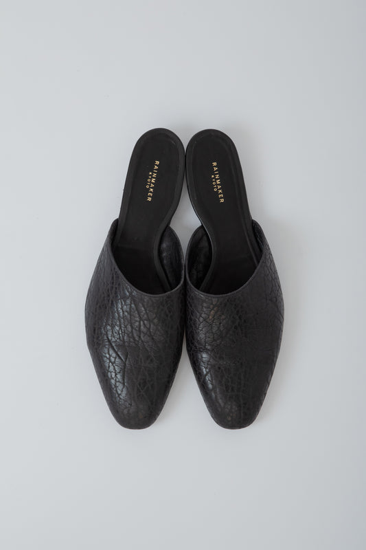 LEATHER MULE / BLACK(FUR SEAL)