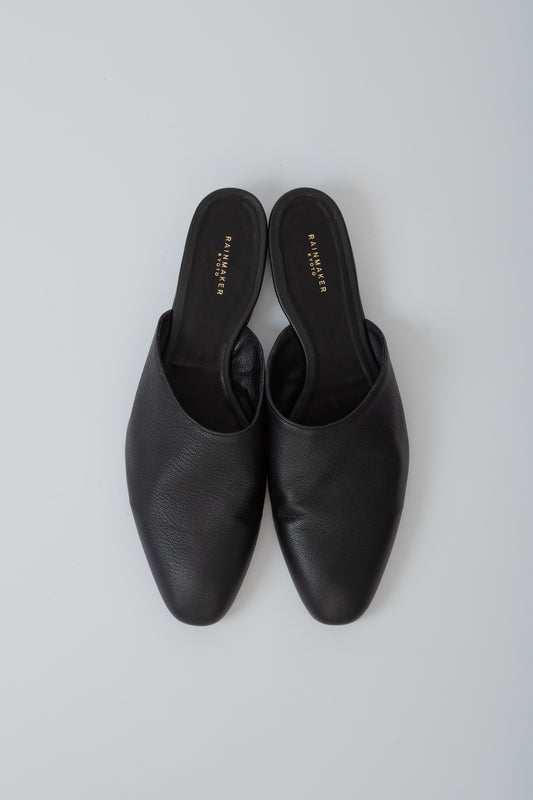 LEATHER MULE / BLACK(GOAT)