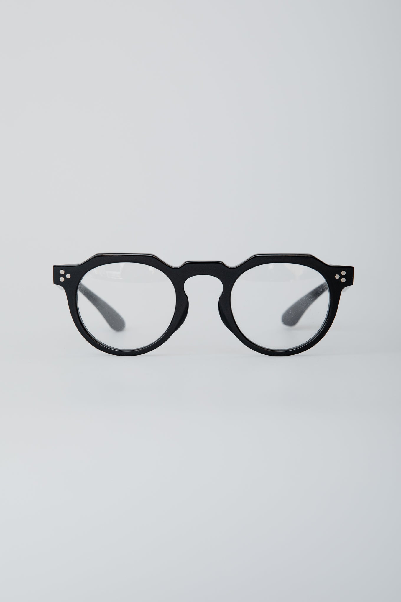 CROWN PANTO / FRAME-BLACK  LENS- CLEAR