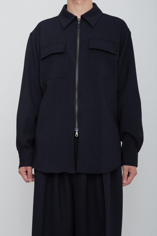 UTILITY ZIP SHIRT / NAVY