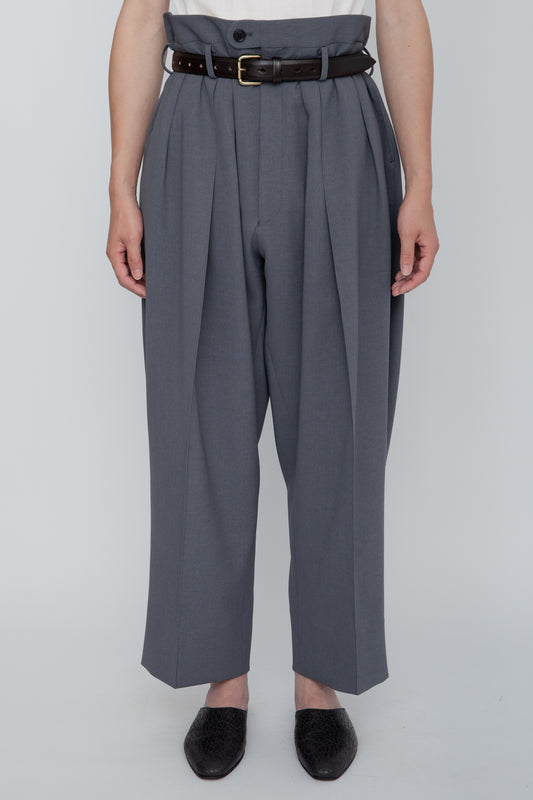 3-PLEATED TROUSERS / GRAY