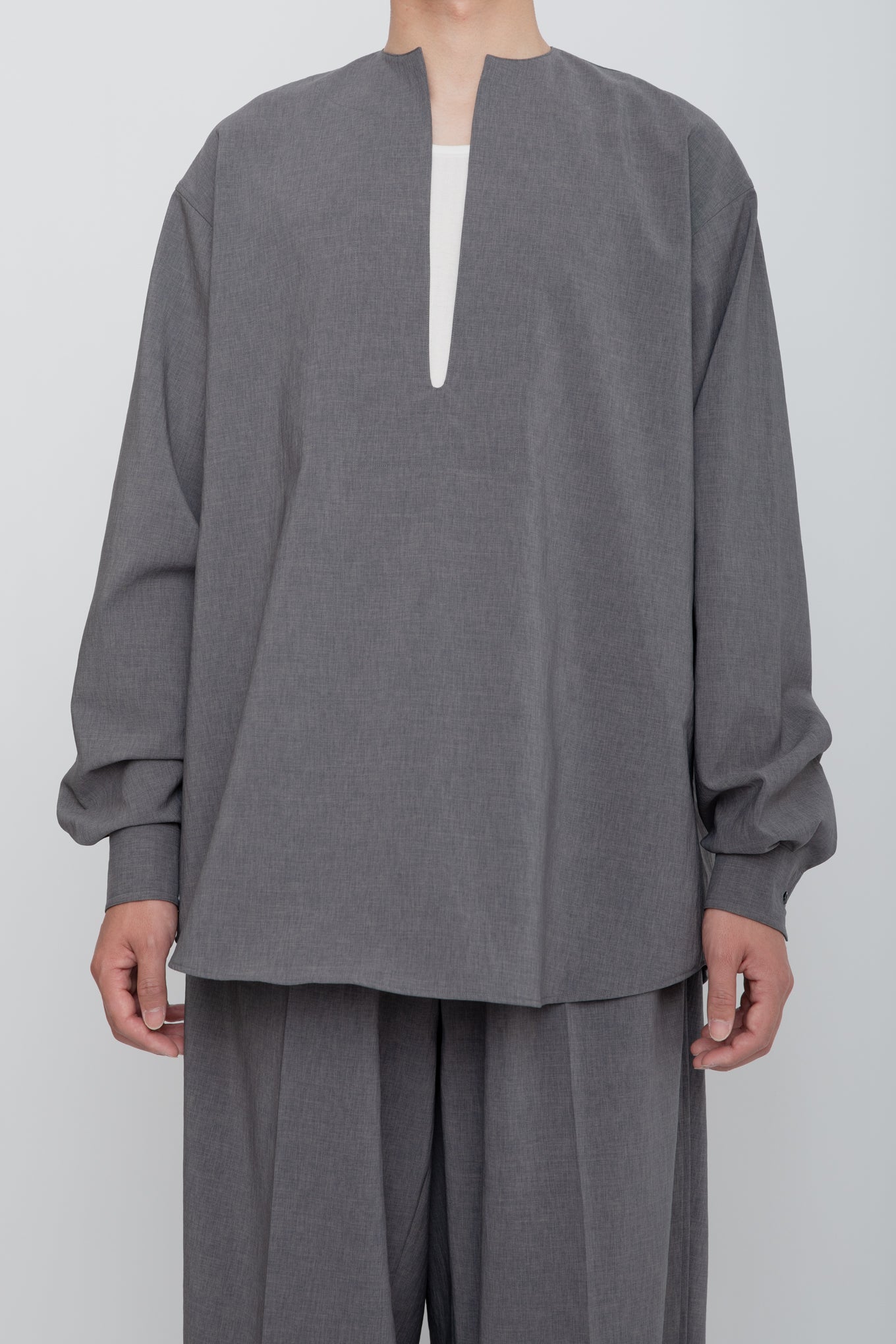 SKIPPER SHIRT / GRAY – RAINMAKER KYOTO