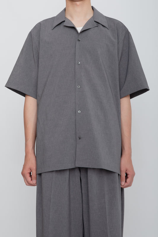 OPEN COLLAR SHIRT / GRAY