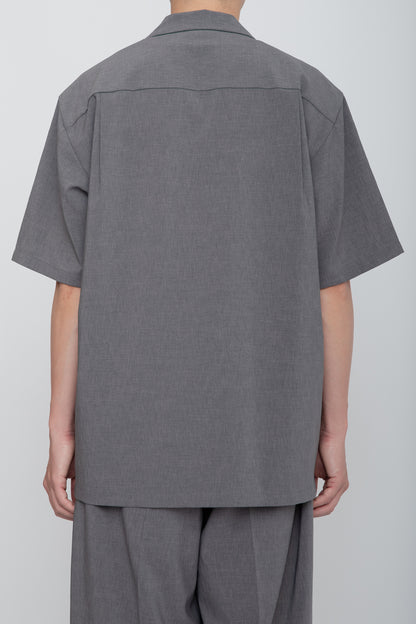 OPEN COLLAR SHIRT / GRAY
