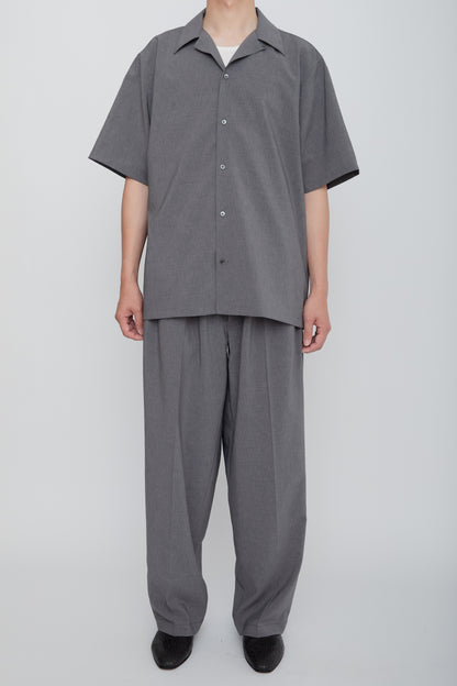 OPEN COLLAR SHIRT / GRAY