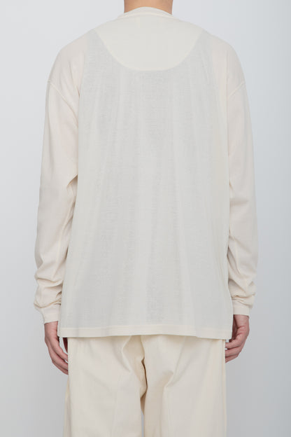 AIRFRAME HENLEY LS TEE  /  IVORY