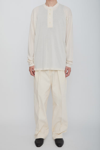 AIRFRAME HENLEY LS TEE  /  IVORY