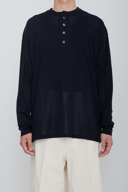 AIRFRAME HENLEY LS TEE  /  NAVY