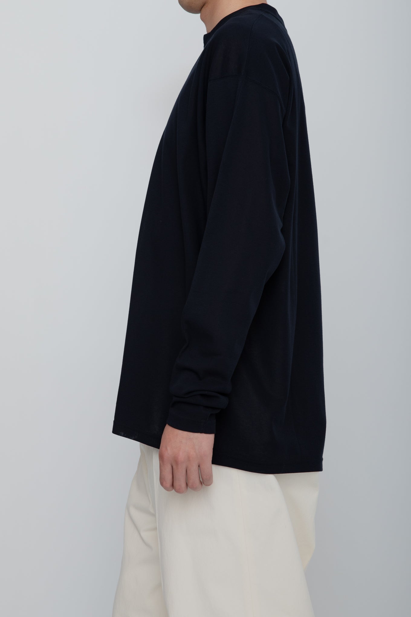 AIRFRAME HENLEY LS TEE  /  NAVY