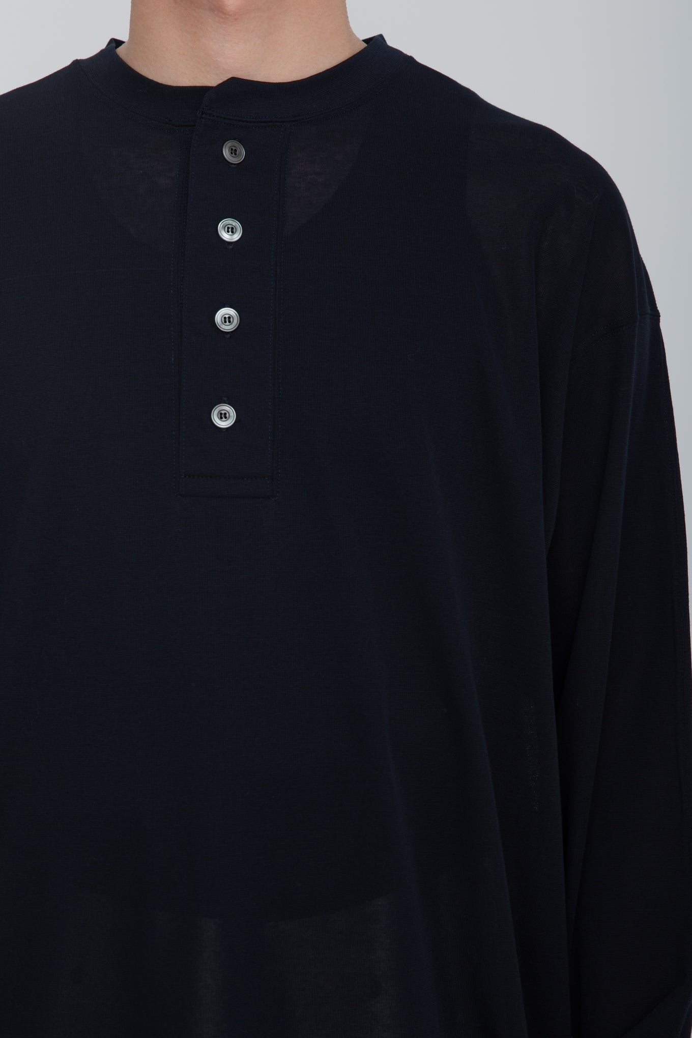 AIRFRAME HENLEY LS TEE  /  NAVY