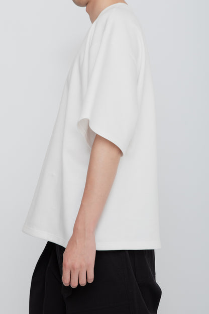HIGH BACK COLLAR TEE  /  WHITE