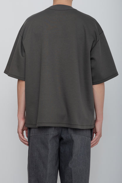 HIGH BACK COLLAR TEE  /  GRAY