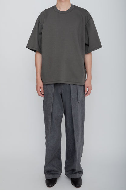 HIGH BACK COLLAR TEE  /  GRAY