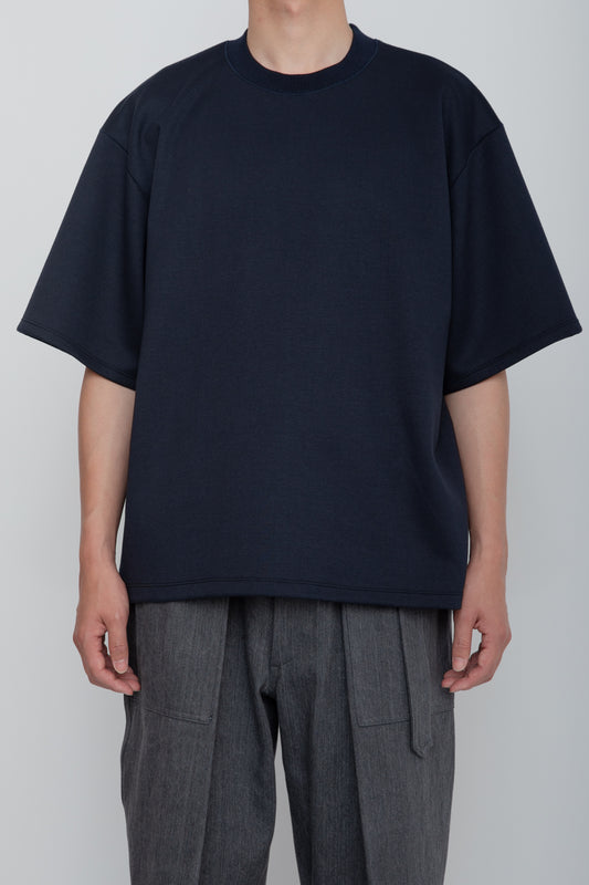 HIGH BACK COLLAR TEE  /  NAVY