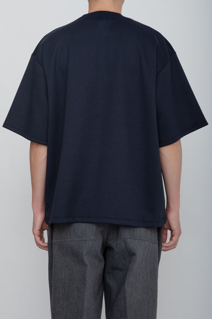 HIGH BACK COLLAR TEE  /  NAVY