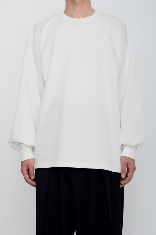 TUCK SLEEVE LONG TEE  /  WHITE