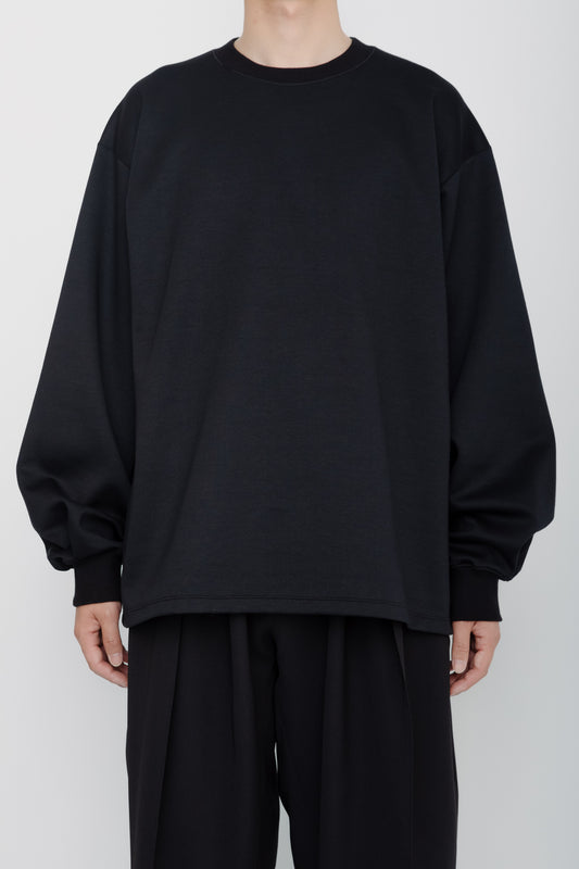 TUCK SLEEVE LONG TEE  /  BLACK
