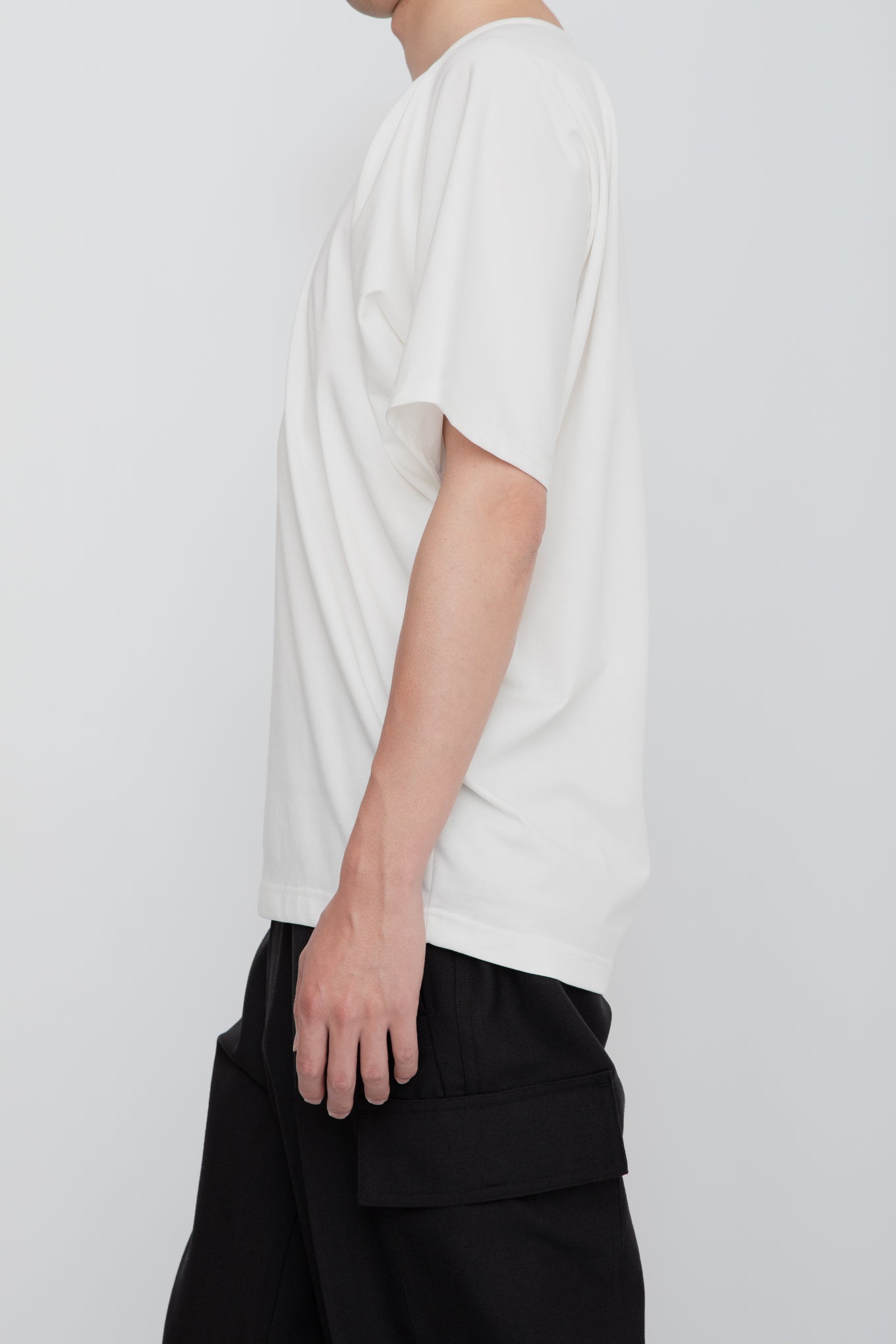 KIMONO SLEEVE TEE  /  WHITE