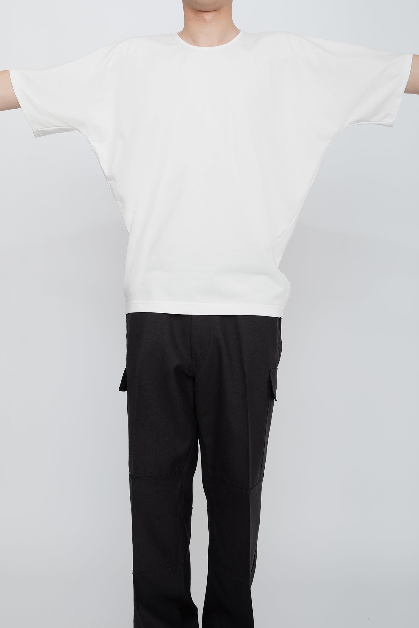 KIMONO SLEEVE TEE  /  WHITE