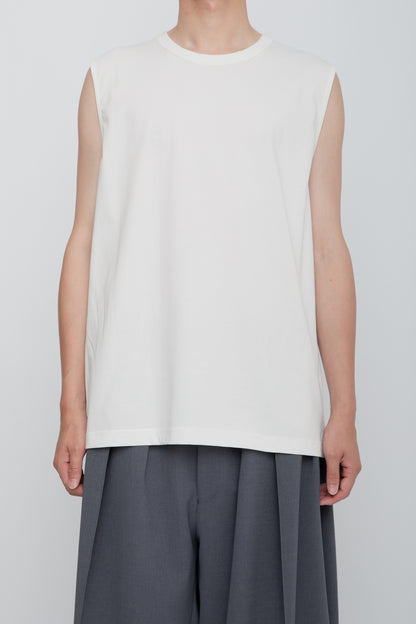 NO SLEEVE TEE  /  WHITE