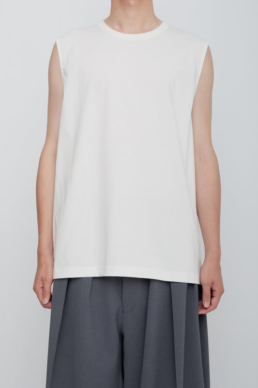 NO SLEEVE TEE  /  WHITE