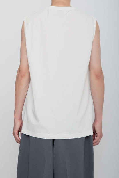 NO SLEEVE TEE  /  WHITE