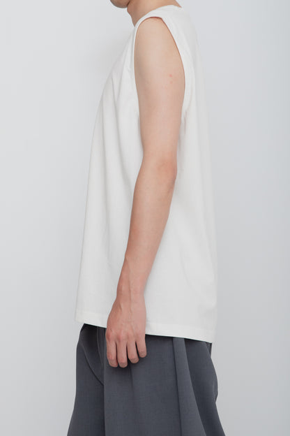 NO SLEEVE TEE  /  WHITE