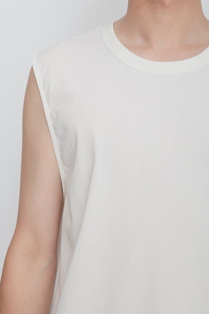 NO SLEEVE TEE  /  WHITE