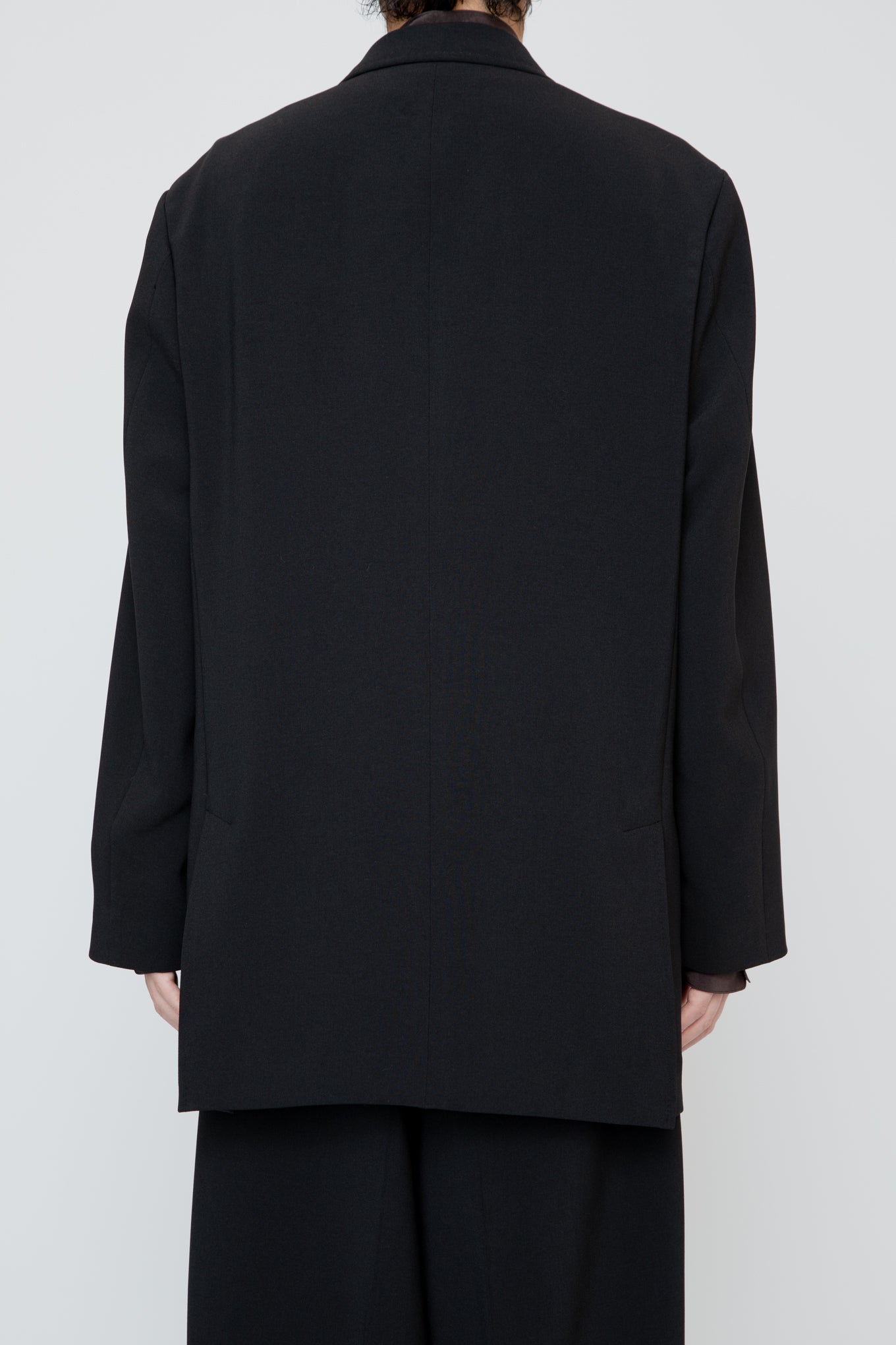 DOUBLE BREASTED LONG JACKET / BLACK