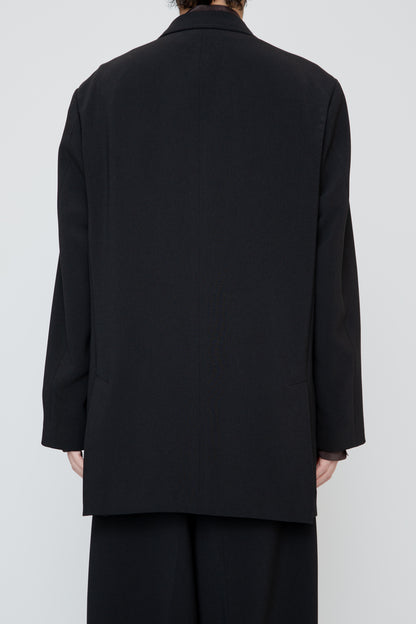DOUBLE BREASTED LONG JACKET / BLACK