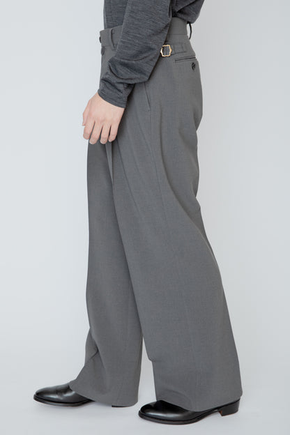 WIDE SEMI-FLARED TROUSERS / CHANEZUMI