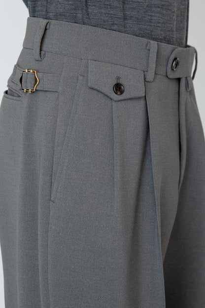 WIDE SEMI-FLARED TROUSERS / CHANEZUMI