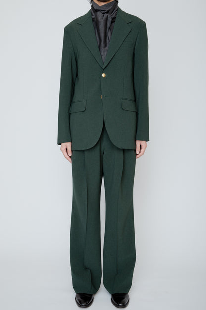 WIDE SEMI-FLARED TROUSERS / GREEN