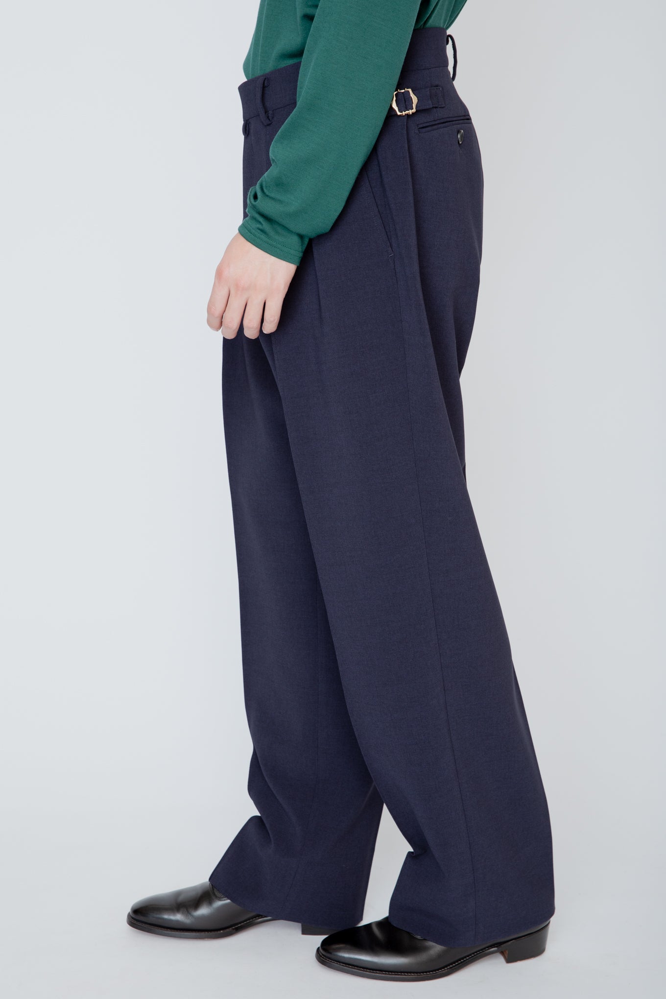WIDE TROUSERS / NAVY