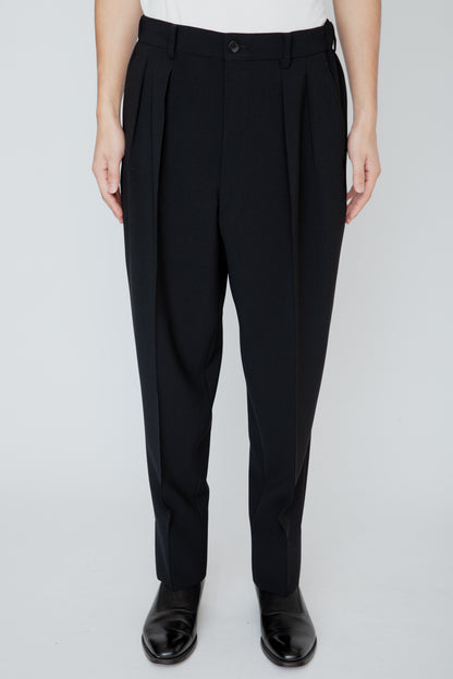 SHIRRING TROUSERS / BLACK