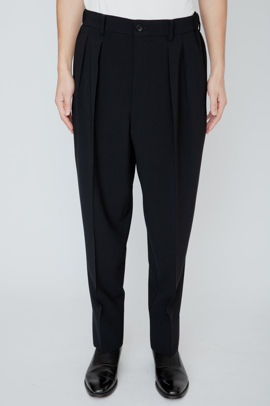 SHIRRING TROUSERS / BLACK