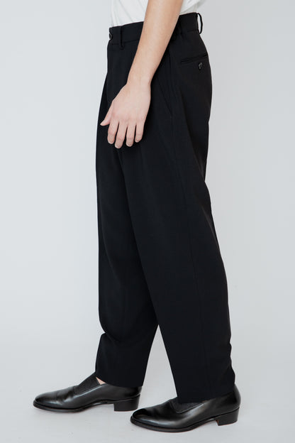 SHIRRING TROUSERS / BLACK