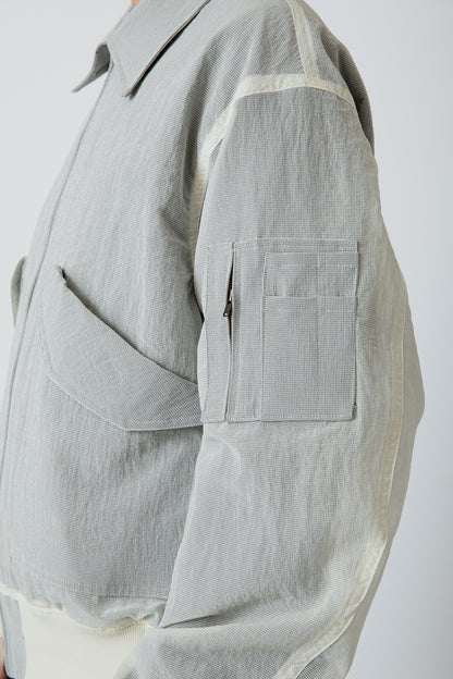 VEILED FLIGHT JACKET / IVORY