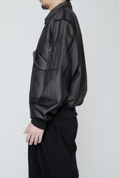 VEILED FLIGHT JACKET / BLACK