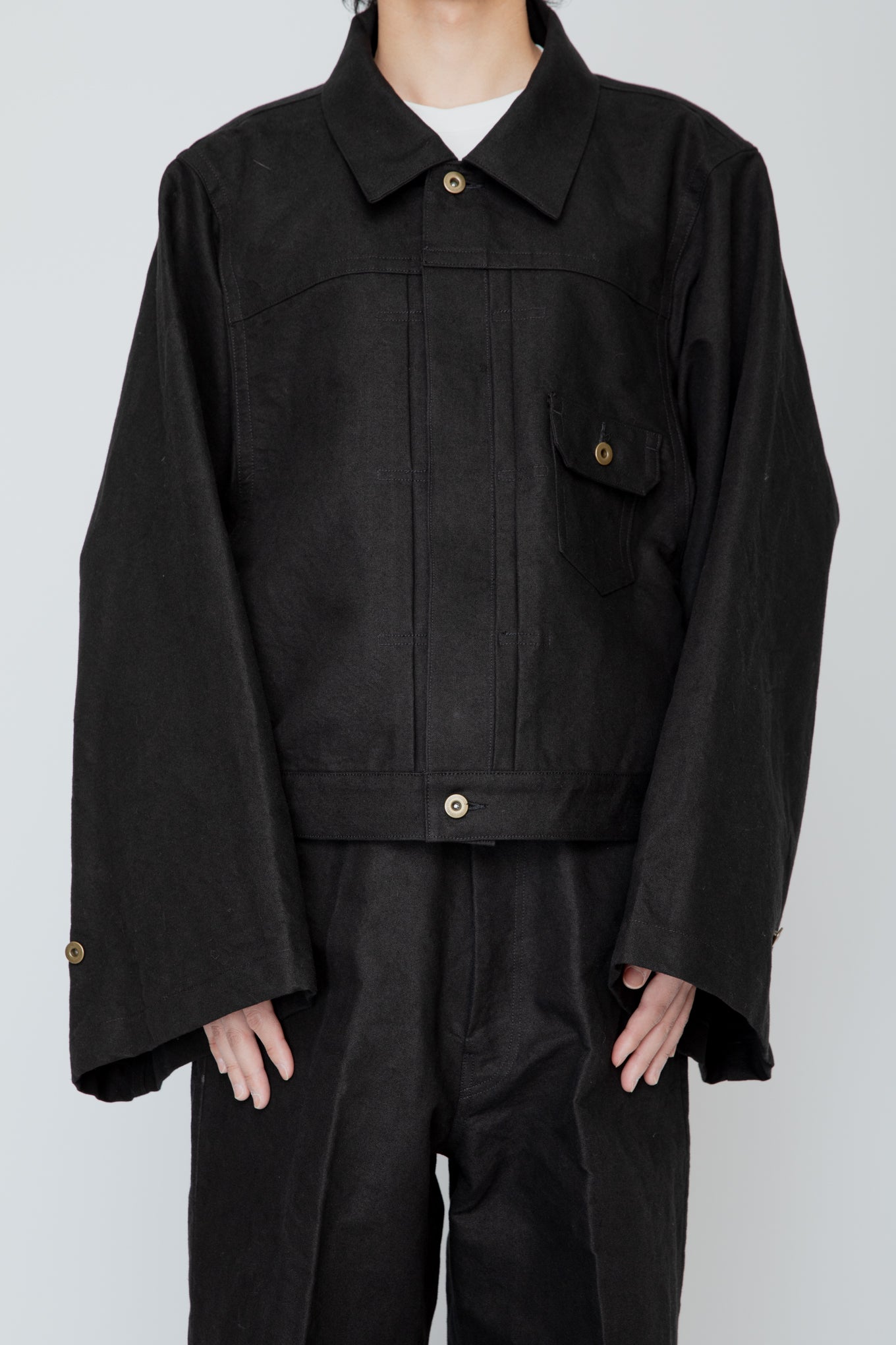N-SLEEVE TRUCKER JACKET / BLACK