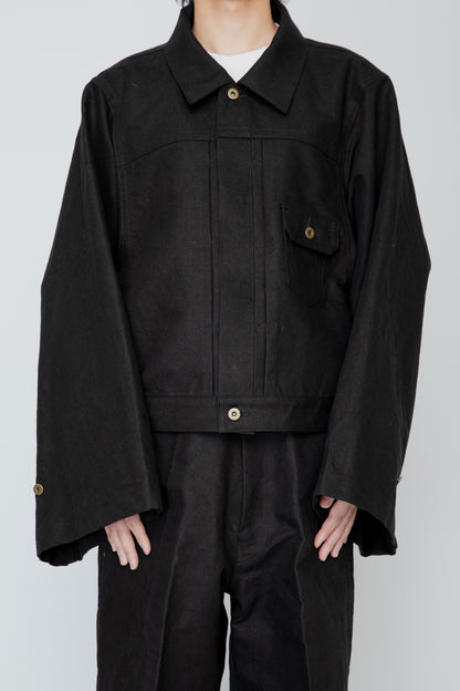 N-SLEEVE TRUCKER JACKET / BLACK