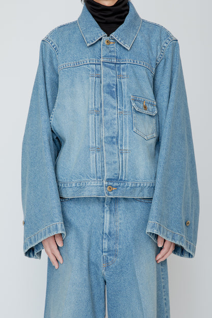 N-SLEEVE TRUCKER JACKET / LIGHT INDIGO